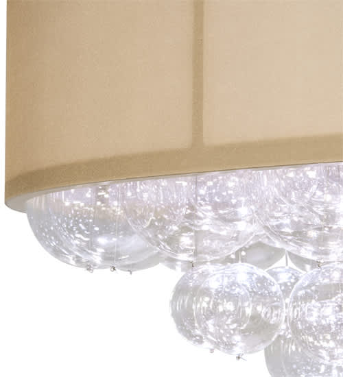 Cilindro Bulle 70" Wide LED Semi-Flush Waterfall Ceiling Fixture