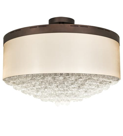 Cilindro Bulle 70" Wide LED Semi-Flush Waterfall Ceiling Fixture