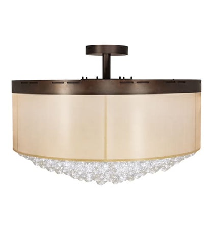 Cilindro Bulle 70" Wide LED Semi-Flush Waterfall Ceiling Fixture