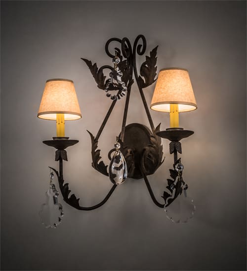 French Elegance 2 Light 22" Tall Wall Sconce
