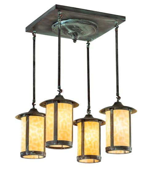 Fulton Prime 4 Light 27" Wide Semi-Flush Ceiling Fixture