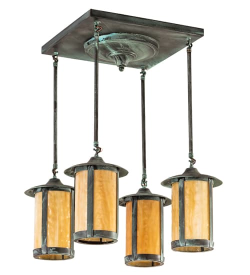 Fulton Prime 4 Light 27" Wide Semi-Flush Ceiling Fixture