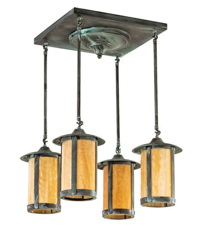 Fulton Prime 4 Light 27" Wide Semi-Flush Ceiling Fixture