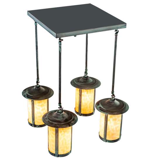 Fulton Prime 4 Light 27" Wide Semi-Flush Ceiling Fixture