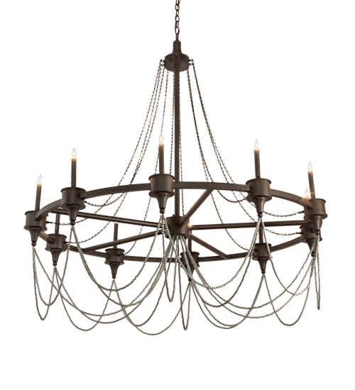 Marcie 10 Light 60" Wide Taper Candle Style Chandelier