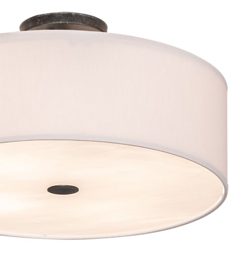 Cilindro 4 Light 18" Wide Semi-Flush Drum Ceiling Fixture - Smoke Finish