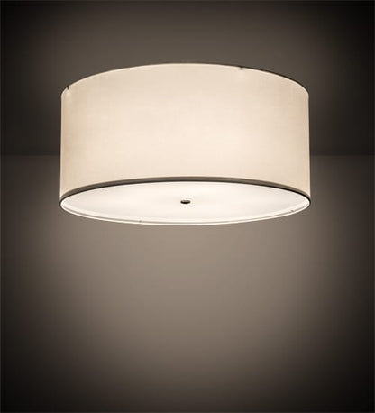 Cilindro 6 Light 36" Wide Semi-Flush Drum Ceiling Fixture - Nickel Finish
