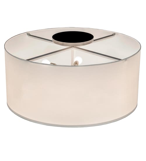 Cilindro 6 Light 36" Wide Semi-Flush Drum Ceiling Fixture - Nickel Finish