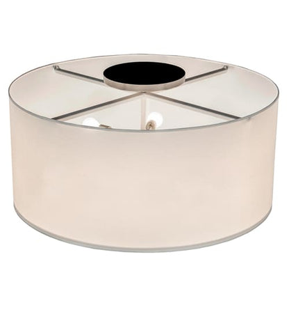Cilindro 6 Light 36" Wide Semi-Flush Drum Ceiling Fixture - Nickel Finish