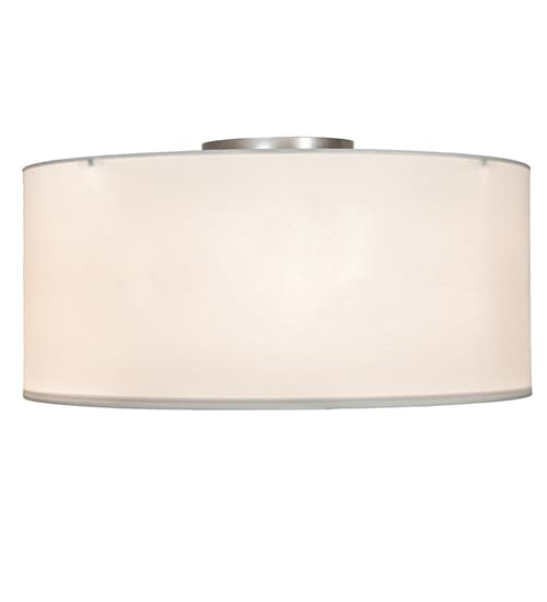 Cilindro 6 Light 36" Wide Semi-Flush Drum Ceiling Fixture - Nickel Finish