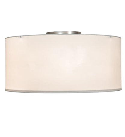 Cilindro 6 Light 36" Wide Semi-Flush Drum Ceiling Fixture - Nickel Finish