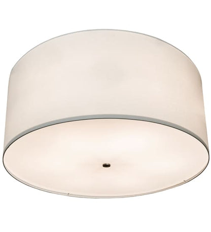 Cilindro 6 Light 36" Wide Semi-Flush Drum Ceiling Fixture - Nickel Finish