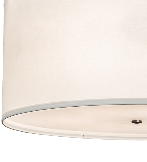 Cilindro 6 Light 36" Wide Semi-Flush Drum Ceiling Fixture - Nickel Finish