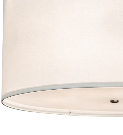 Cilindro 6 Light 36" Wide Semi-Flush Drum Ceiling Fixture - Nickel Finish