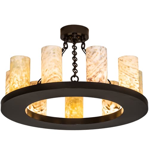 Loxley 9 Light 30" Wide Semi-Flush Ceiling Fixture