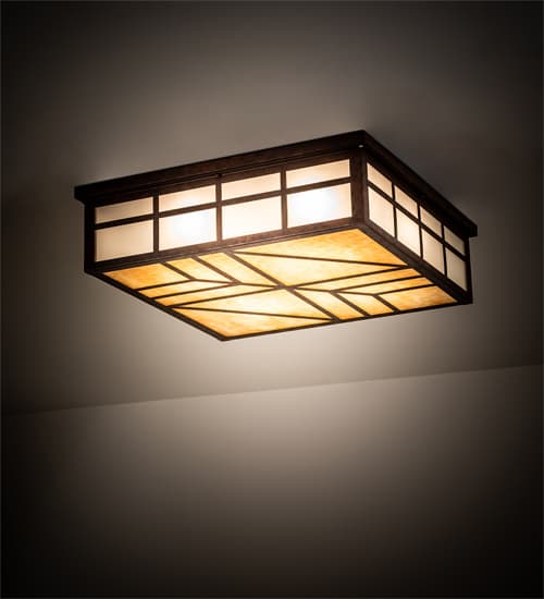 Santa Fe 4 Light 39" Wide Flush Mount Square Ceiling Fixture