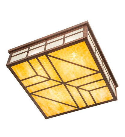 Santa Fe 4 Light 39" Wide Flush Mount Square Ceiling Fixture