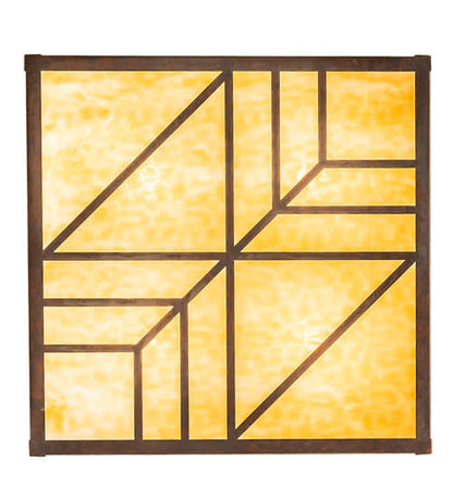 Santa Fe 4 Light 39" Wide Flush Mount Square Ceiling Fixture