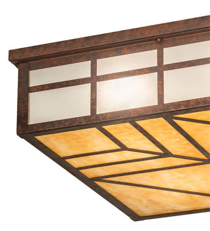 Santa Fe 4 Light 39" Wide Flush Mount Square Ceiling Fixture