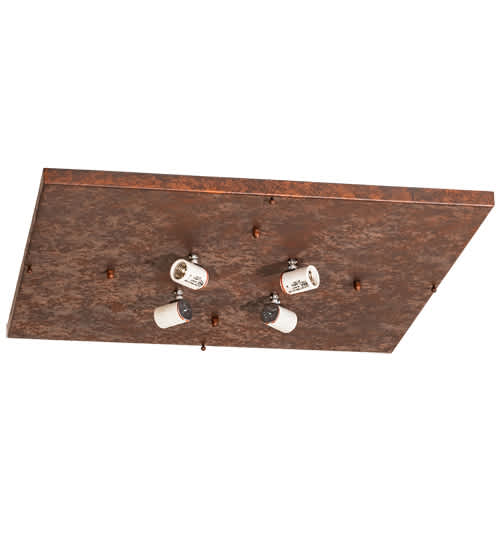 Santa Fe 4 Light 39" Wide Flush Mount Square Ceiling Fixture
