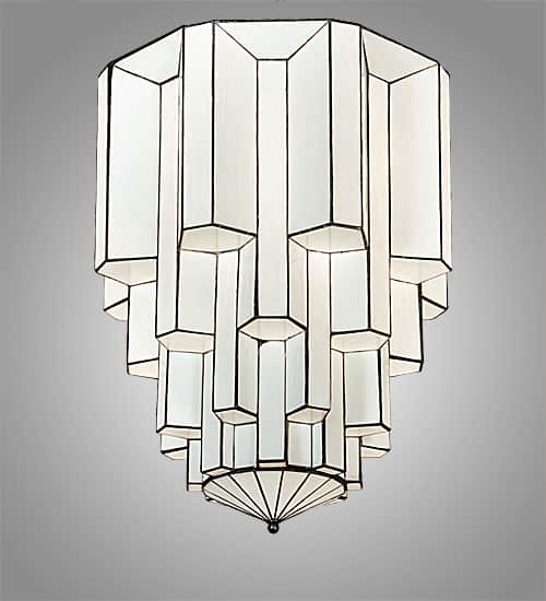 Paramount 24" Wide Flush Mount Waterfall Ceiling Fixture - Antique Iron Gate Finish - GU24 Bulb Base