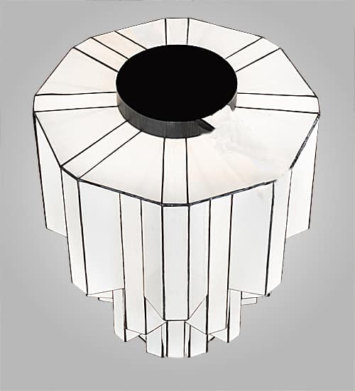 Paramount 24" Wide Flush Mount Waterfall Ceiling Fixture - Antique Iron Gate Finish - GU24 Bulb Base