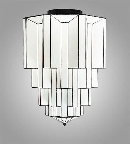 Paramount 24" Wide Flush Mount Waterfall Ceiling Fixture - Antique Iron Gate Finish - GU24 Bulb Base