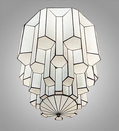 Paramount 24" Wide Flush Mount Waterfall Ceiling Fixture - Antique Iron Gate Finish - GU24 Bulb Base