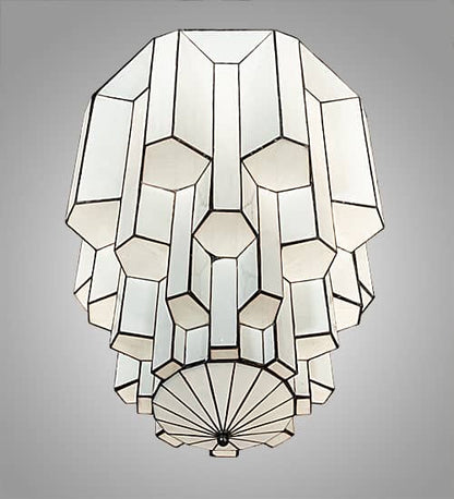 Paramount 24" Wide Flush Mount Waterfall Ceiling Fixture - Antique Iron Gate Finish - GU24 Bulb Base