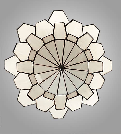 Paramount 24" Wide Flush Mount Waterfall Ceiling Fixture - Antique Iron Gate Finish - GU24 Bulb Base