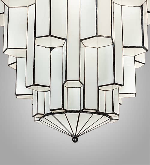 Paramount 24" Wide Flush Mount Waterfall Ceiling Fixture - Antique Iron Gate Finish - GU24 Bulb Base