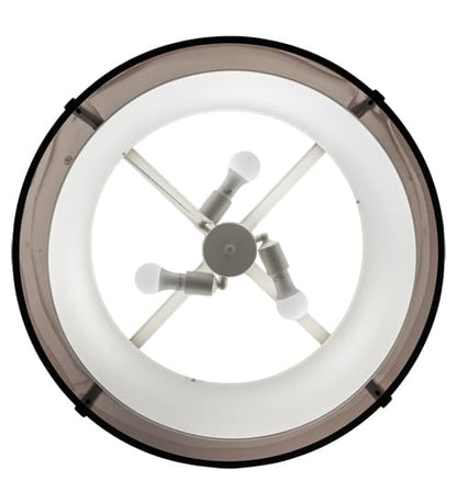Cilindro 3 Light 30" Wide Semi-Flush Drum Ceiling Fixture - Flat Black Finish - GU24 Bulb Base