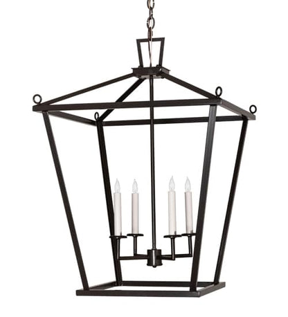 4 Light 34" Wide Taper Candle Pendant