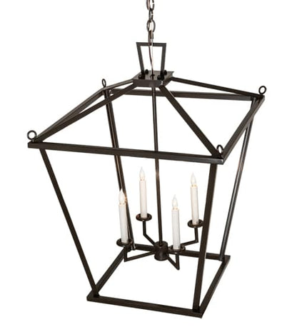4 Light 34" Wide Taper Candle Pendant