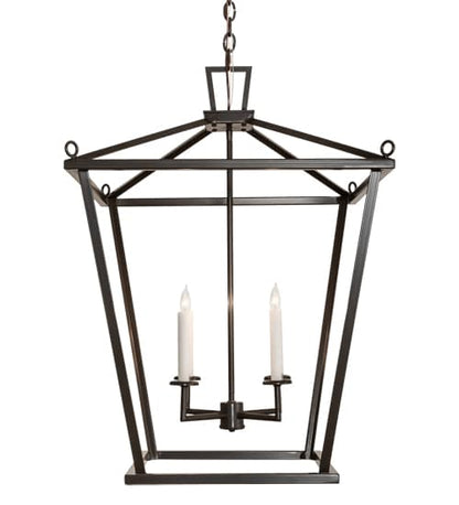 4 Light 34" Wide Taper Candle Pendant