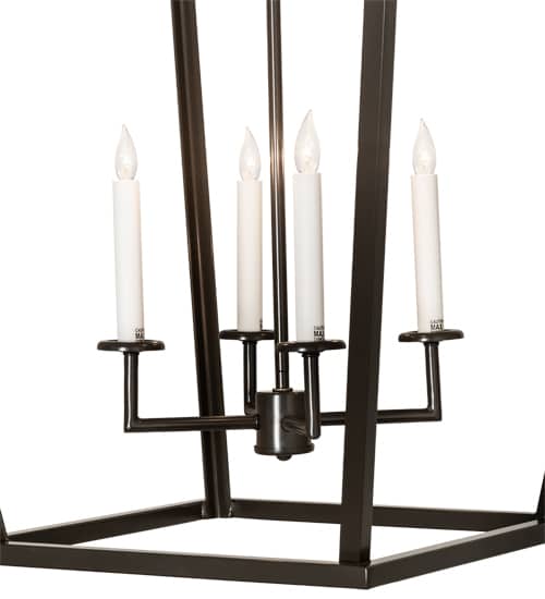 4 Light 34" Wide Taper Candle Pendant