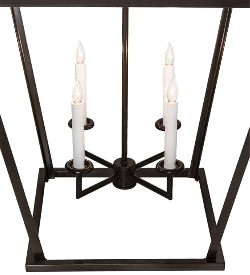 4 Light 34" Wide Taper Candle Pendant
