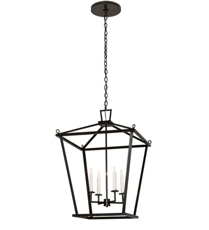 4 Light 34" Wide Taper Candle Pendant