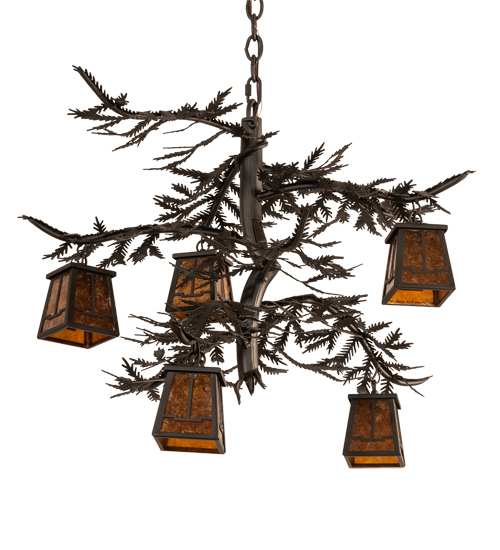 Pine Branch 5 Light 29" Wide Chandelier