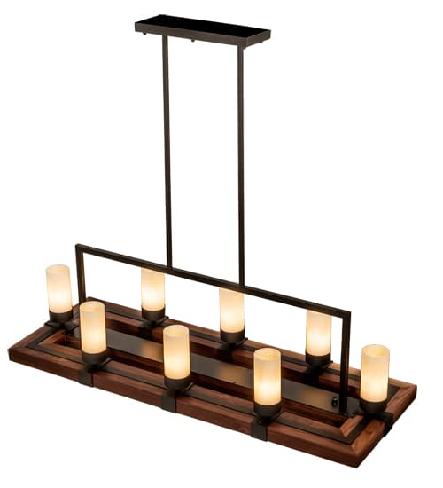 8 Light 48" Wide Pillar Candle Linear Pendant