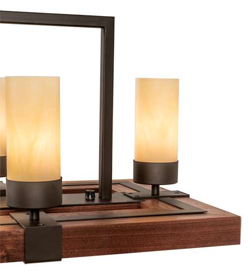 8 Light 48" Wide Pillar Candle Linear Pendant