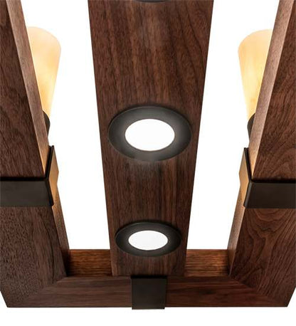 8 Light 48" Wide Pillar Candle Linear Pendant