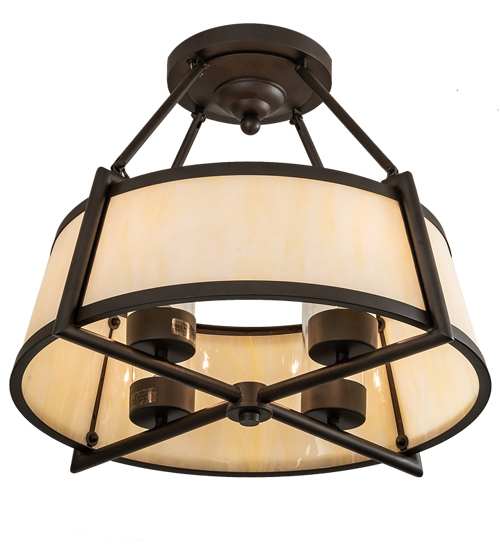 Cilindro Lucy 4 Light 24" Wide Semi-Flush Ceiling Fixture