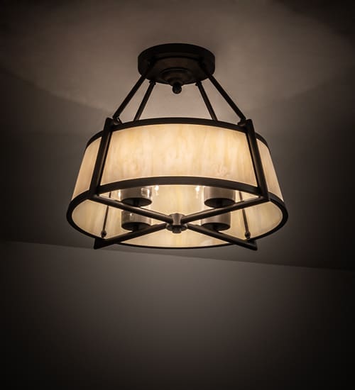 Cilindro Lucy 4 Light 24" Wide Semi-Flush Ceiling Fixture