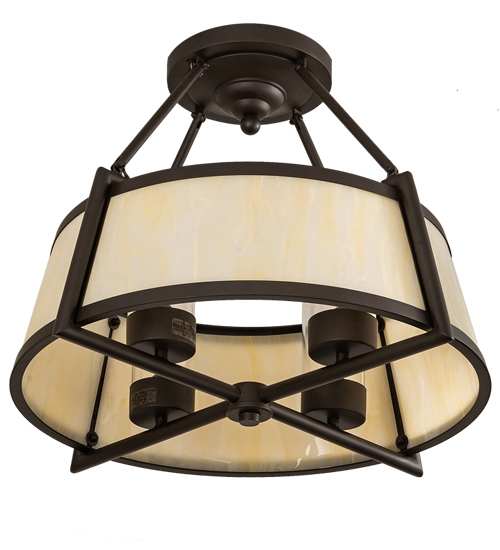 Cilindro Lucy 4 Light 24" Wide Semi-Flush Ceiling Fixture