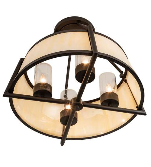 Cilindro Lucy 4 Light 24" Wide Semi-Flush Ceiling Fixture