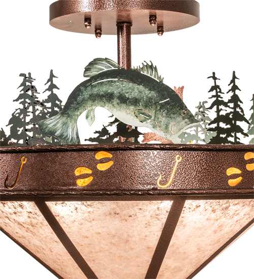 Wildlife 6 Light 32" Wide Semi-Flush Ceiling Fixture