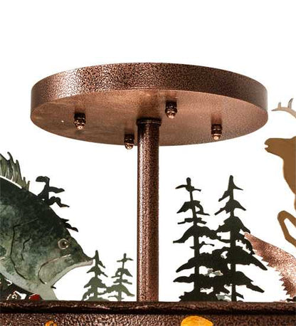 Wildlife 6 Light 32" Wide Semi-Flush Ceiling Fixture