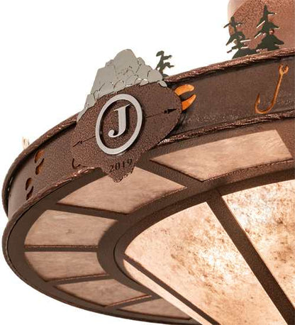 Wildlife 6 Light 32" Wide Semi-Flush Ceiling Fixture