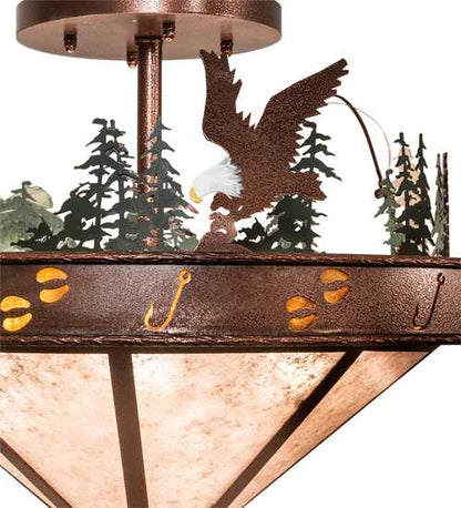 Wildlife 6 Light 32" Wide Semi-Flush Ceiling Fixture